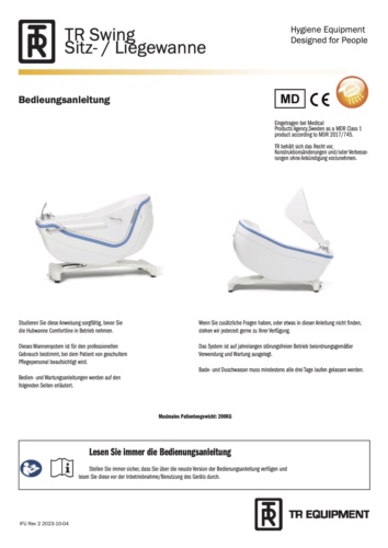 Bedienungsanleitung TR Swing