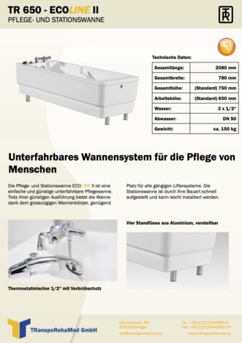 Prospekt TR 650 Stationswanne Ecoline 2