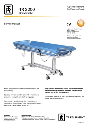Serviceanleitung Elektro Duschwagen TR3200