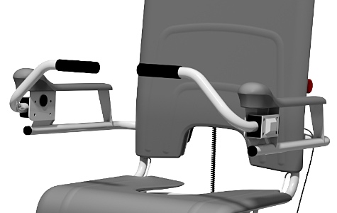 Geschlossene Armstützen TR Elektro Duschstuhl TR 1000