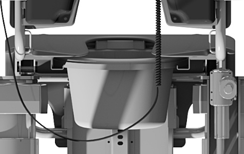 Aufnahme Nachstuhleimer TR Elektro Duschstuhl TR 1000