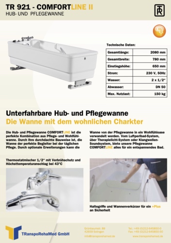 Prospekt TR Elektro Hubwanne Comfortline 2