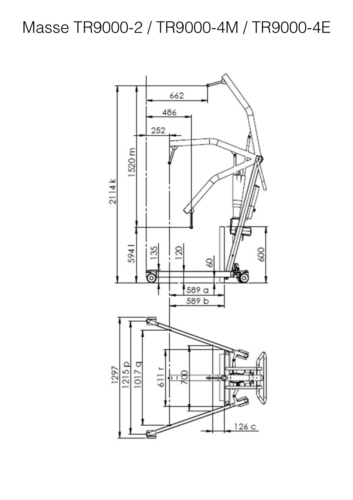 Massblatt Elektro Gurtlifter Mary TR 9000