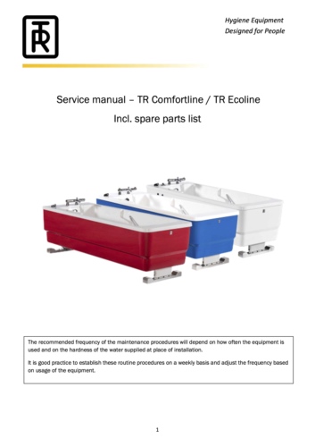 Serviceanleitung und Ersatzteilliste TR Elektro Hubwanne Comfortline 2